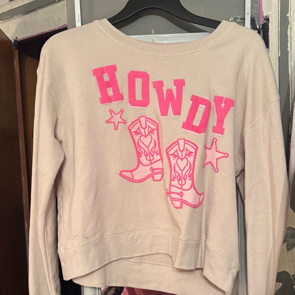 Howdy Pink Graphic Sweatshirt